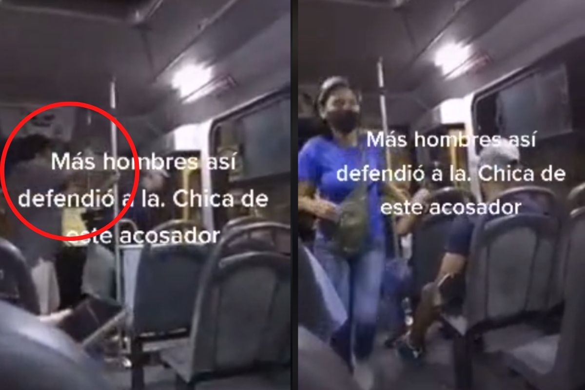 Foto: Captura de pantalla|"¡Te bajas pero ya!" Chofer de microbús defiende a pasajeras de un acosador