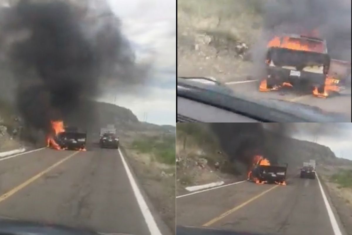 Foto:Captura de pantalla|Captan en video ataque a policías ministeriales; hay 5 muertos