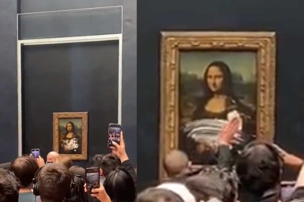 Foto: Twitter/ @lukeXC2002| Atacan a la Monna Lisa con ¡¿un pastel?!