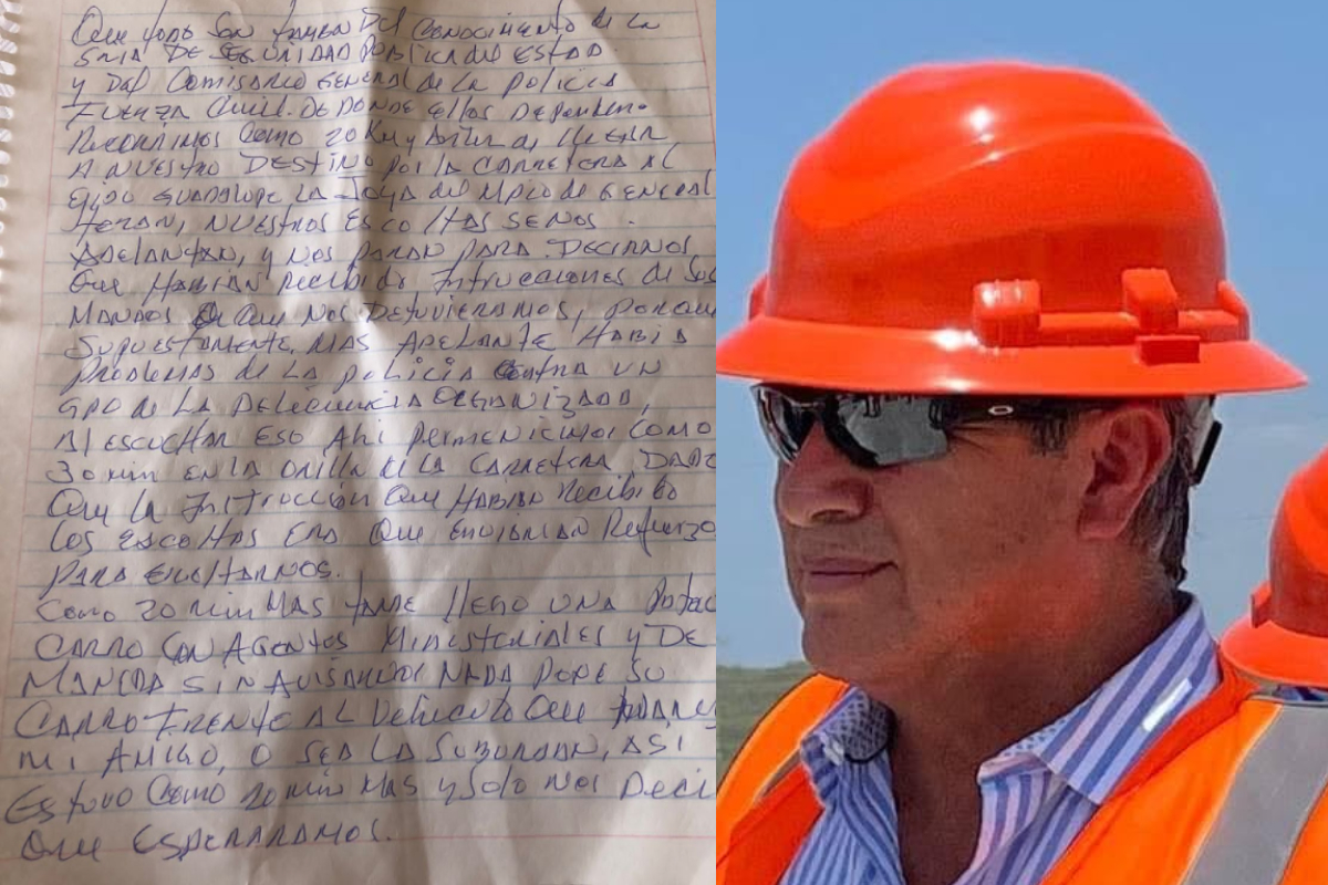 "El Bronco" difundió una carta sobre su detención el 15 de marzo; no estaba huyendo, subrayó.