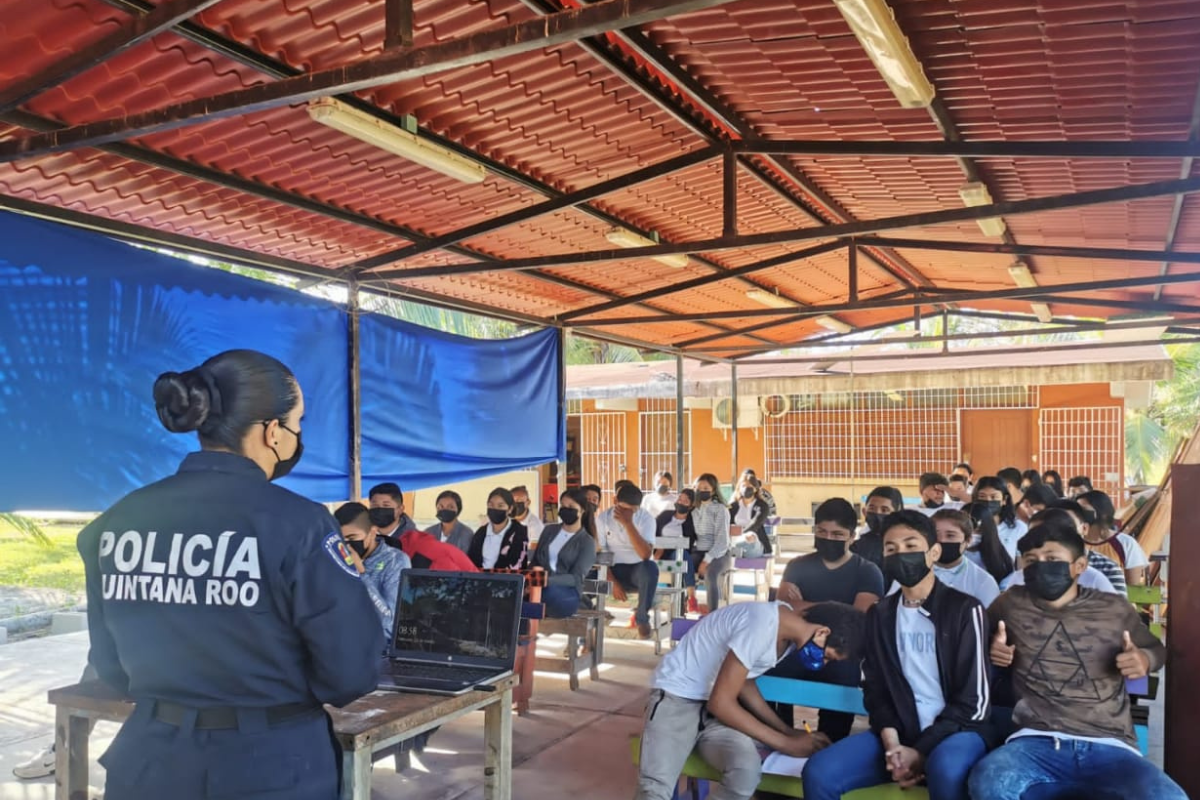 Foto: Especial | La Secretaría de Seguridad Pública de Quintana Roo previene conductas delictivas en la juventud