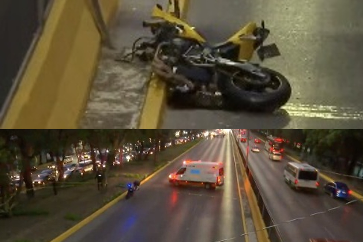 El motociclista se estrelló en los carriles centrales de Circuito Interior.