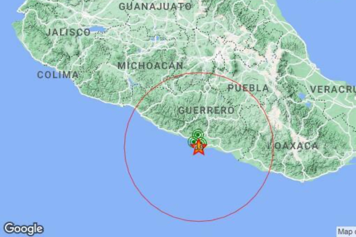 Se registra sismo de 4.3 grados al sureste de Acapulco 