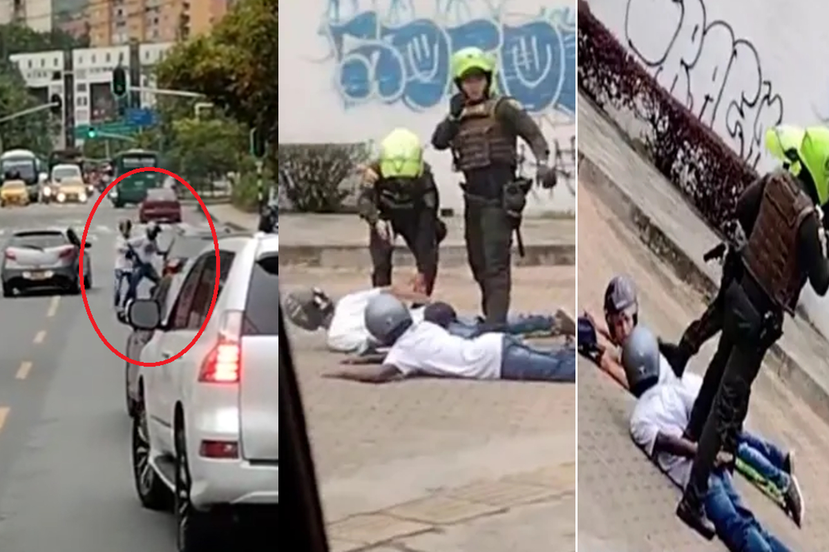 El asalto de los ladrones se vio frustrado por un par de policías.