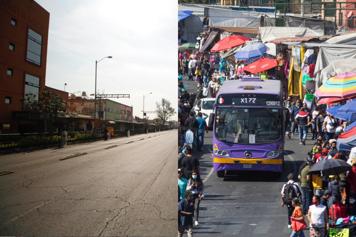 Foto: Secgob. | La Secretaría de Gobierno capitalina informó que con el fin de garantizar la movilidad, retiran puestos fijos y semifijos de la vialidad del Eje 1 Norte.