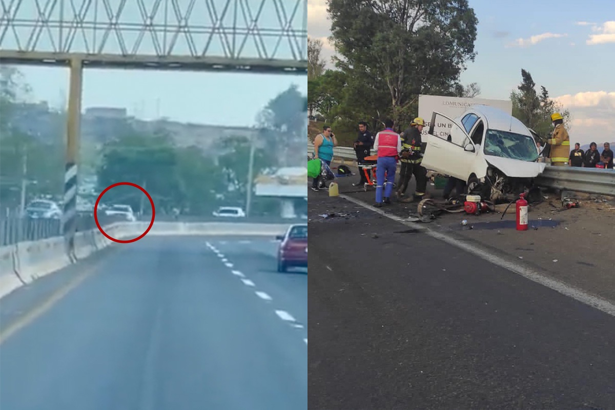 VIDEO. Choque en carretera Morelia-Salamanca por conductor que iba en sentido contrario