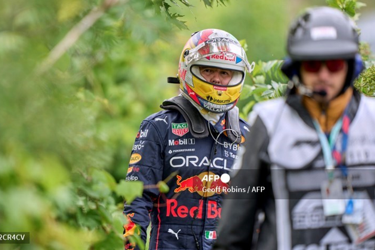 Checo Pérez abandona el GP de Canadá.