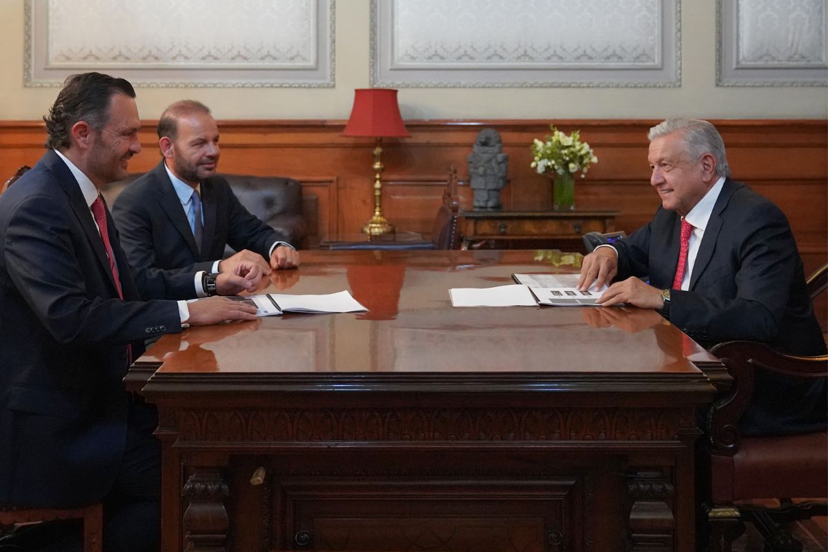 Foto:Twitter/@lopezobrador_|Sostiene AMLO reunión con Mauricio Kuri