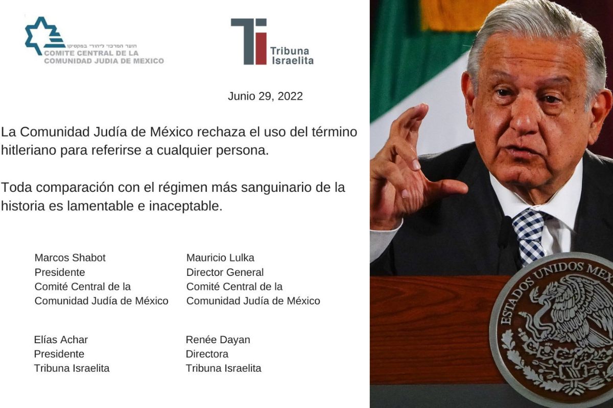 Foto:Cuartoscuro y Twitter/@alpeca| La comunidad judía rechaza que AMLO haya usado el término "hitleriano"