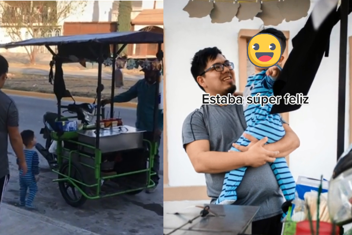 Niño se sorprende en su fiesta de cumpleaños con la llegada del señor de los elotes