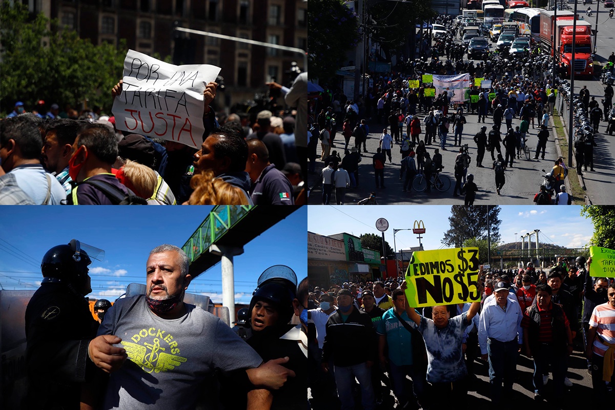 "¡Volveremos!" Crónica del bloqueo mañanero de transportistas en la CDMX