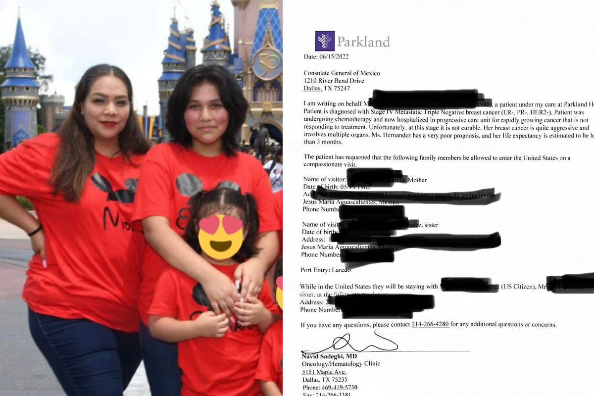 La mamá de Alma solicitó una visa humanitaria para ver a su hija antes de morir.