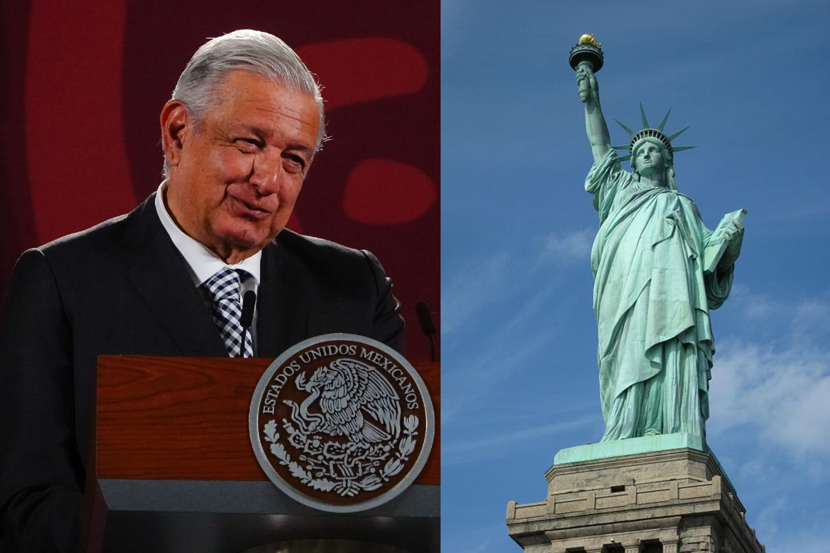 Propone AMLO é AMLO desmantelar la Estatua de la Libertad.