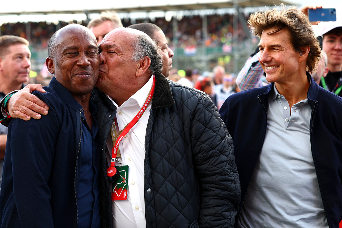 Papa de Checo Pérez y Tom Cruise se llevan reflectores en Silverstone