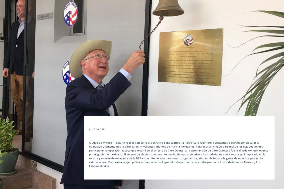 Foto:Especial|Ken Salazar aclara: Ningún agente de la DEA participó en captura de Caro Quintero