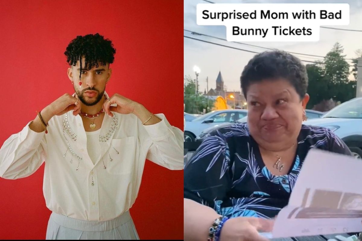 Foto:Captura de pantalla|¡Ojitos lindos! Mamá rompe en llanto al recibir boletos para ver a Bad Bunny