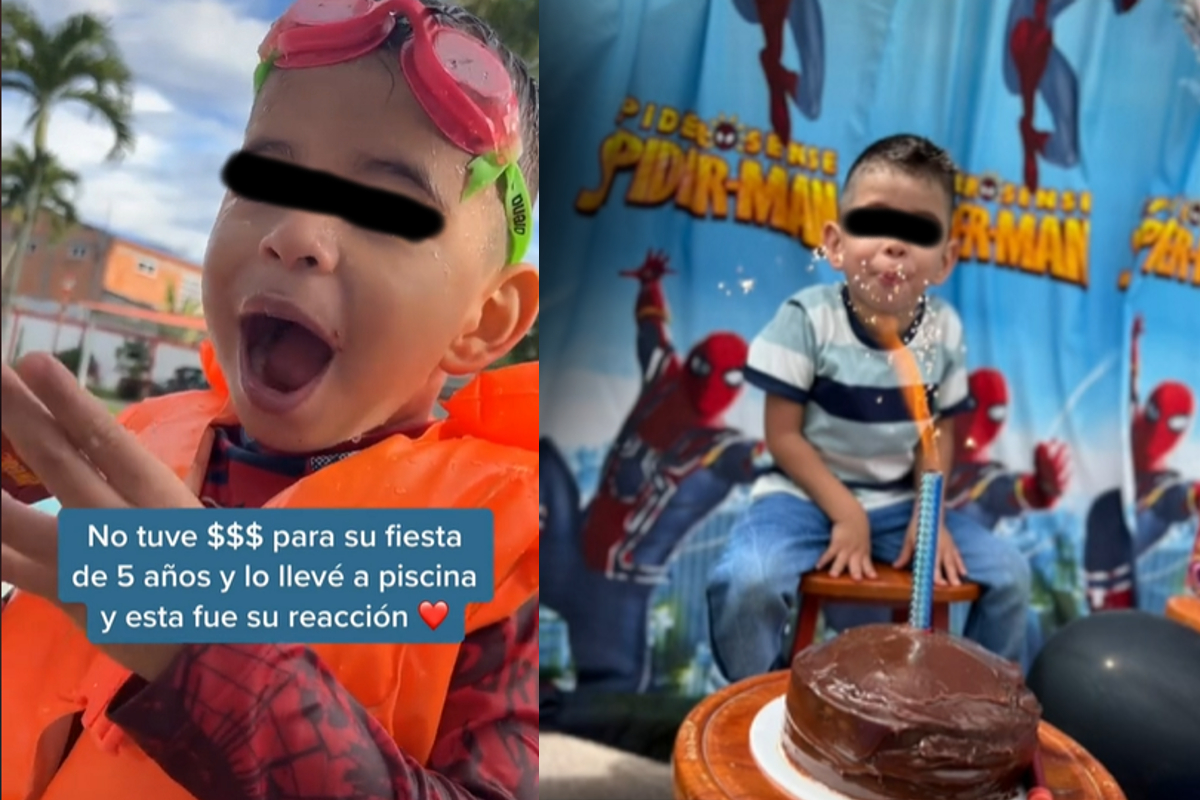 Con un "mí dios te pague" niño agradece a su mamá por su fiesta de cumpleaños