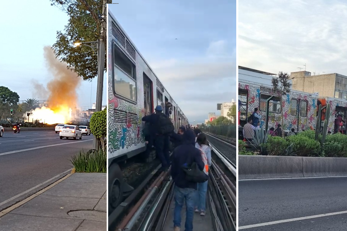 Desalojan a pasajeros de Línea 2 del Metro por corto circuito; suspenden servicio.