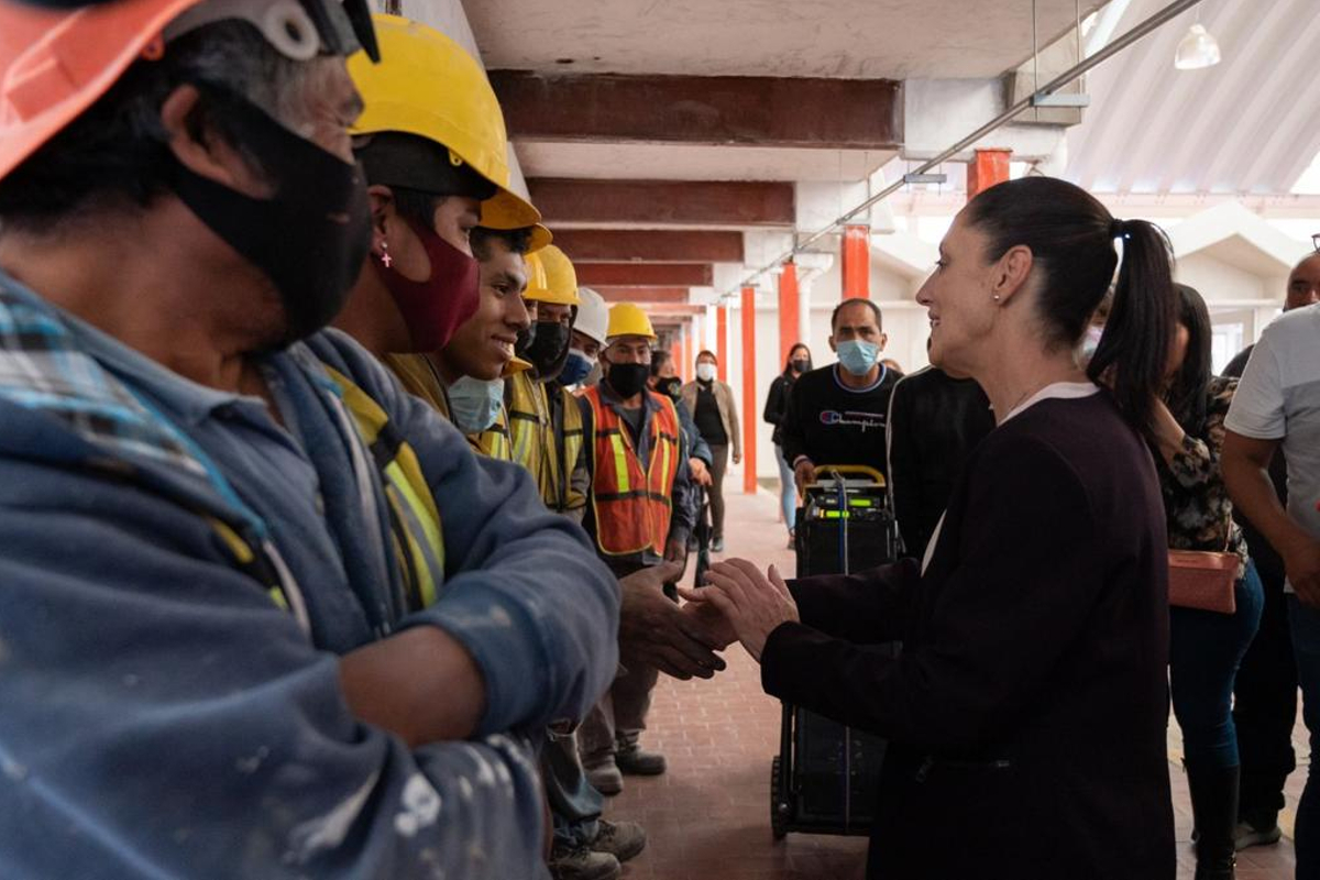 Supervisa Sheinbaum obras del PILARES Buenos Aires.