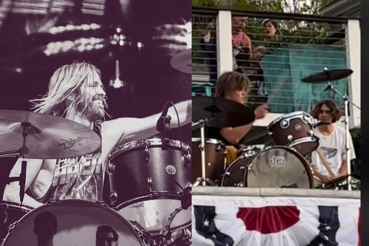 Foto: TikTok/ @lagtownsfinest /@foofighters | El hijo de Taylor Hawkins homenajeó a su padre tocando “My Hero” de Foo Fighters