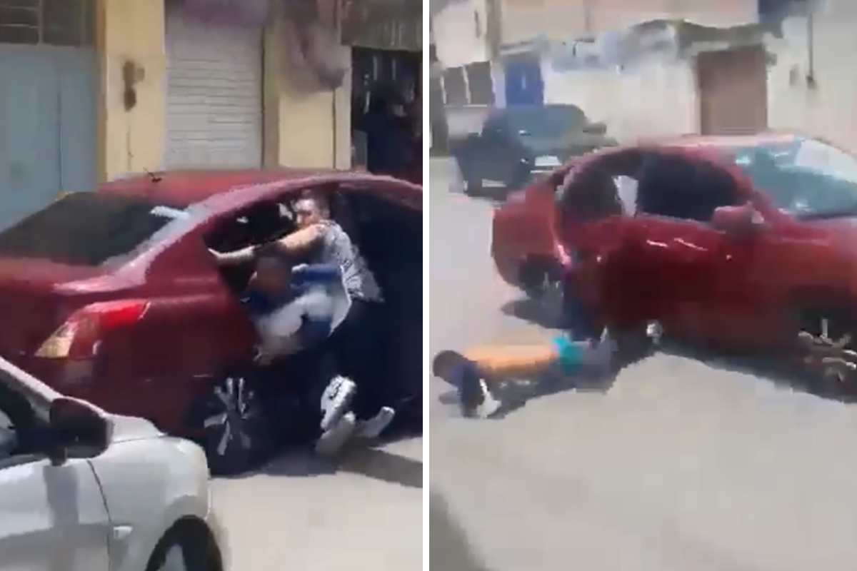 Joven se arroja de auto en movimiento para evitar secuestro.