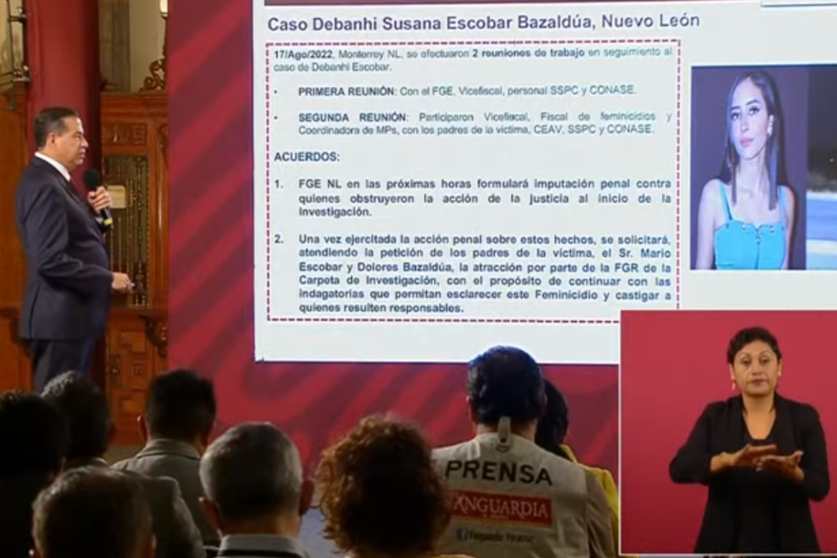 La FGR atraerá el caso de Debanhi Escobar y se irá por quienes obstruyeron el caso.