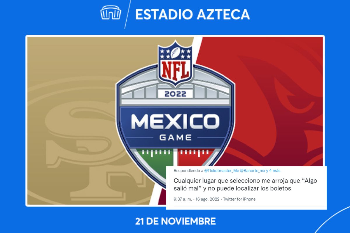 Foto:Ticketmaster_Me|Usuarios se quejan contra Banorte por la venta anticipada de boletos para la NFL