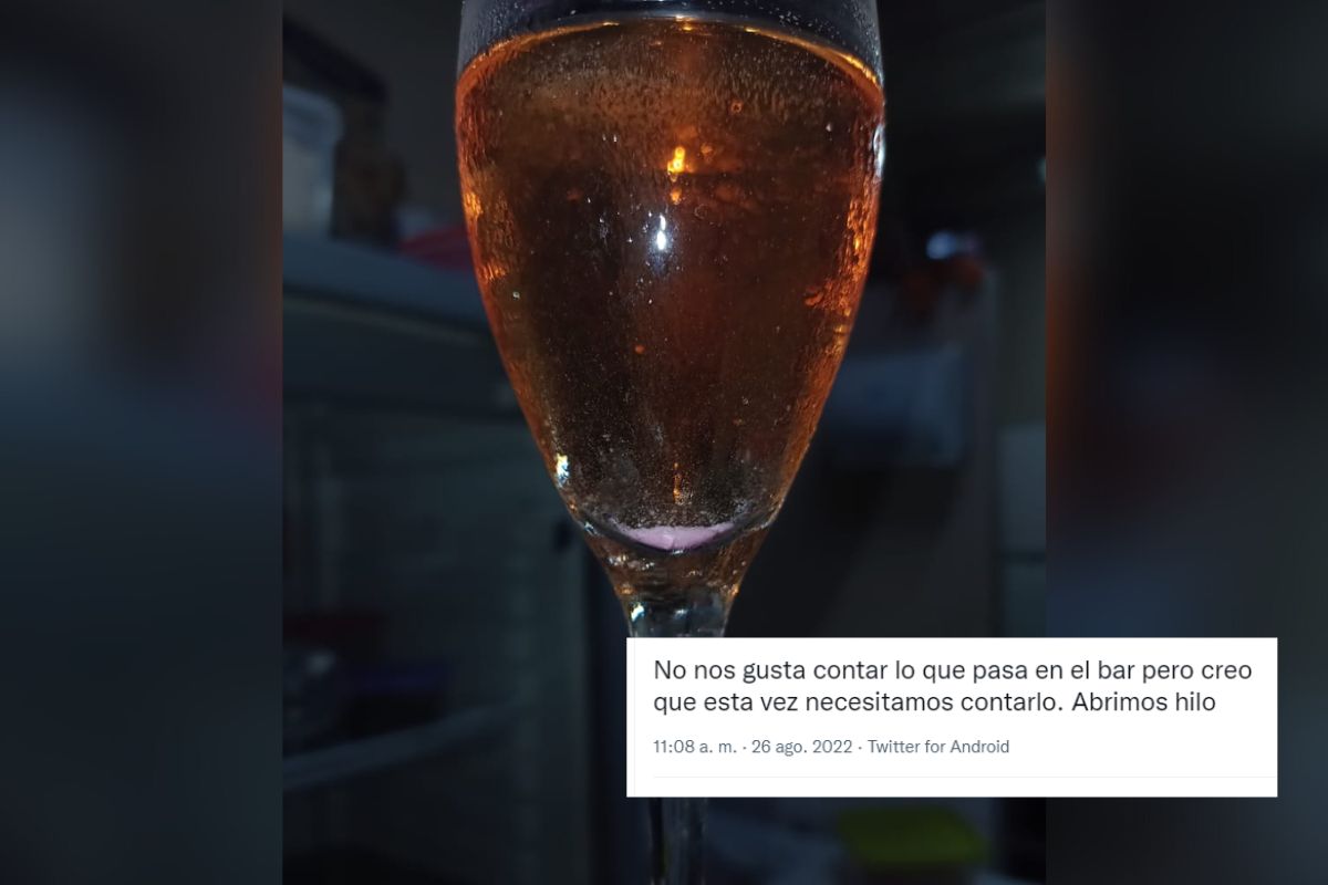 Foto:Twitter/@Verneclub|¡Cuidado! Bar denuncia que un cliente echó una presunta pastilla en la bebida de su acompañante