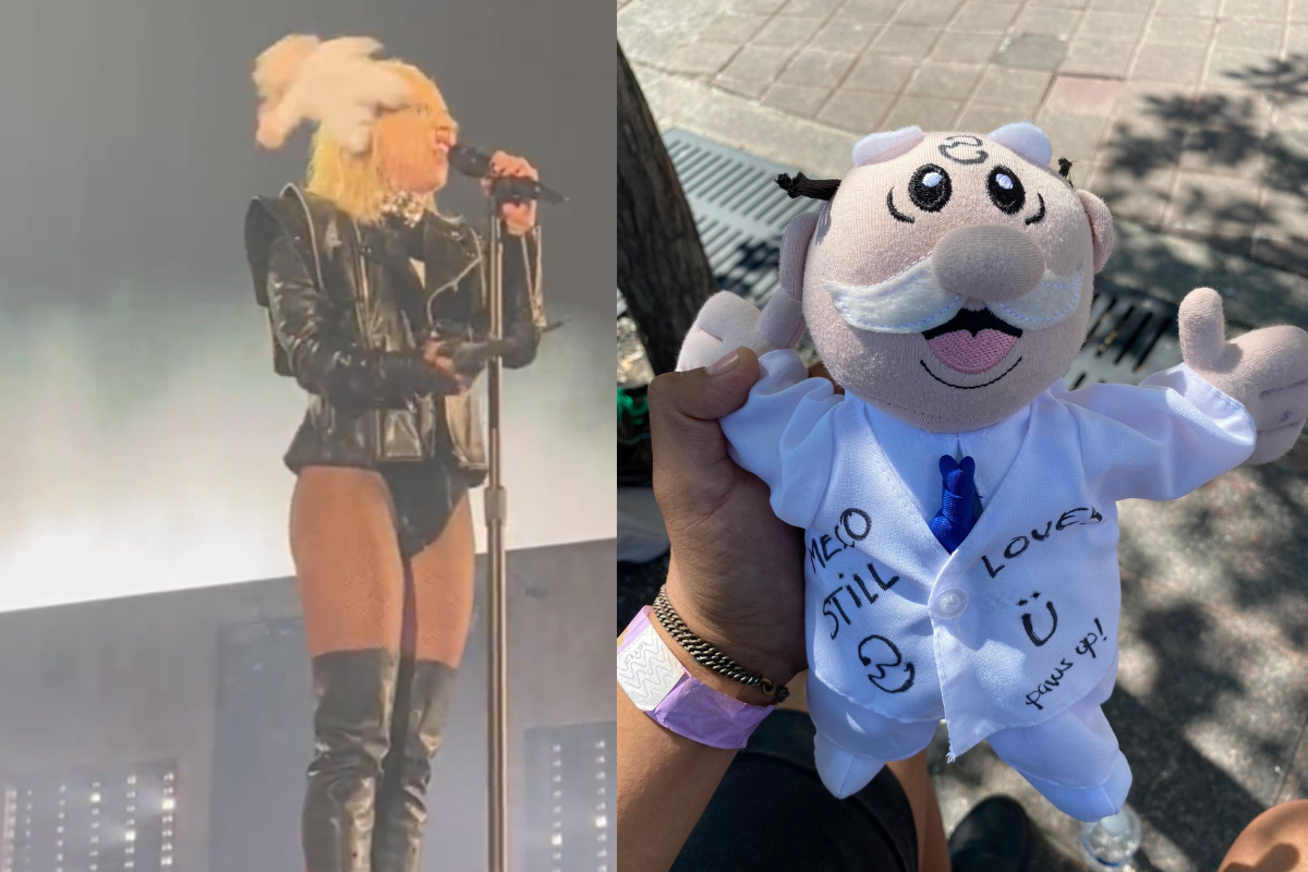 Foto: Twitter/ @_Richiiex | VIDEO: ¡Qué mal tino! Golpean a Lady Gaga con peluche del Dr. Simi