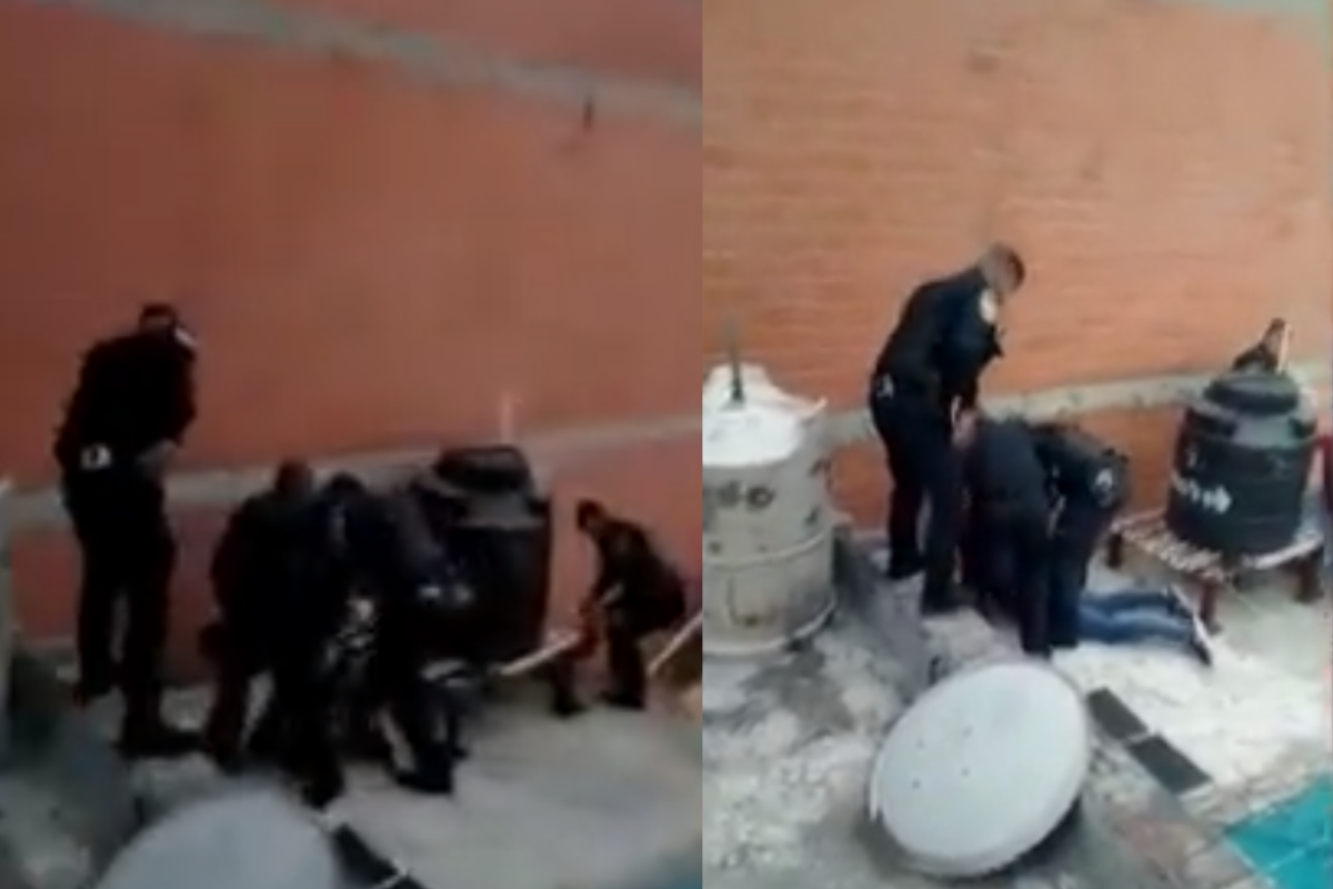 Foto: Twitter/ @OHarfuch | VIDEO: Policías persiguen a ladrones por las azoteas