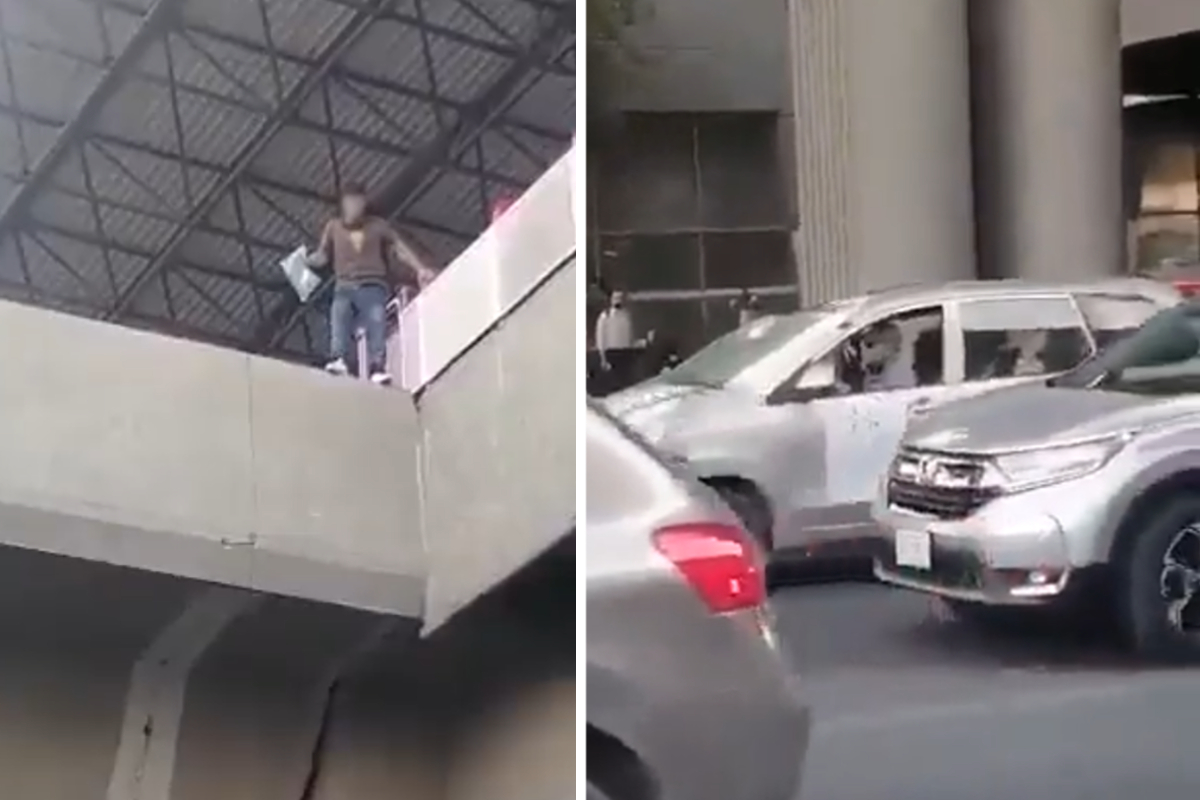 Joven se arroja desde un puente: sobrevive caída.