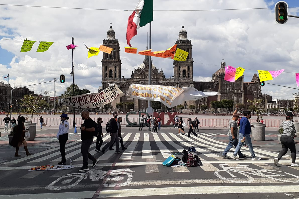 Dunia Ludlow, informó que tras el bloqueo de indígenas en Centro histórico, se detecto que en realidad se trataban de vendedores ambulantes que presionaban para ocupar más espacios para vender