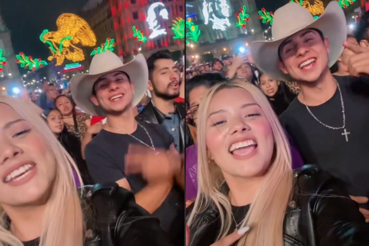 Foto:Captura de pantalla|¡Ay el amor! Mujer se enamora en el concierto de Grupo Firme; se reencuentran en TikTok