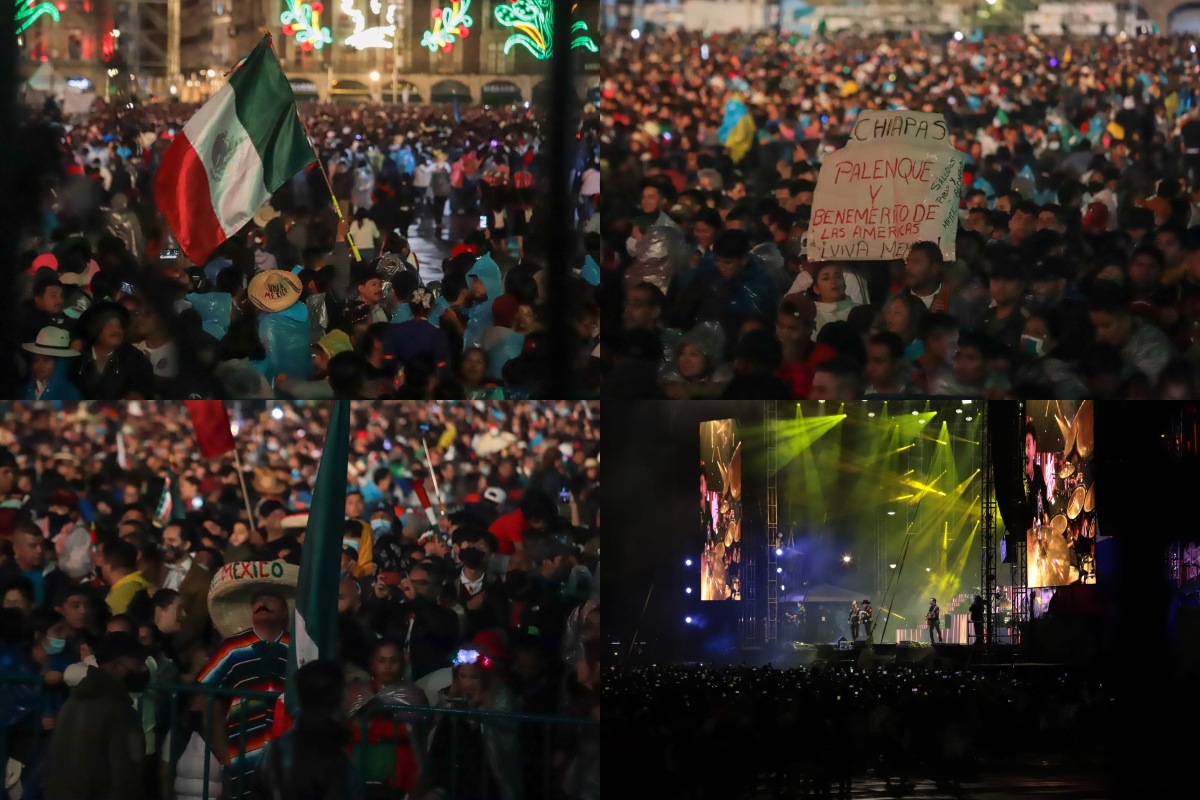 A pesar de la ligera lluvia que iba y venía sobre Plaza de la Constitución, los ánimos de la gente no bajaban