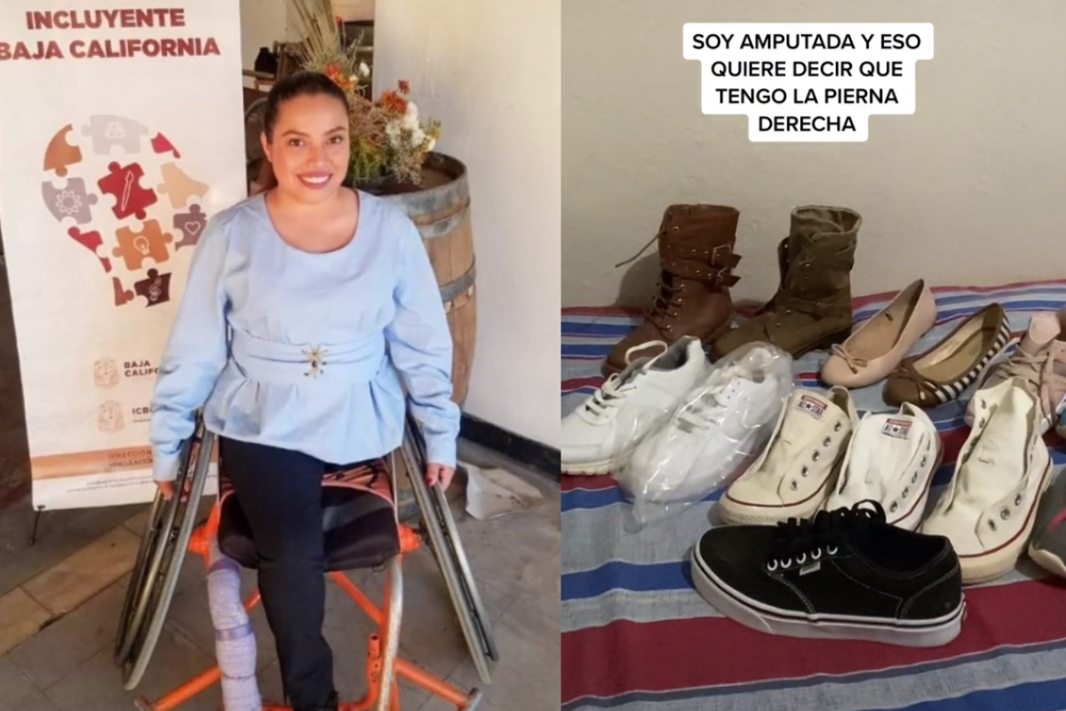 Foto TikTok/ @soydianabetancourt | ¡Se busca! Joven mexicana con solo el pie derecho busca a quien donar calzado de pie izquierdo