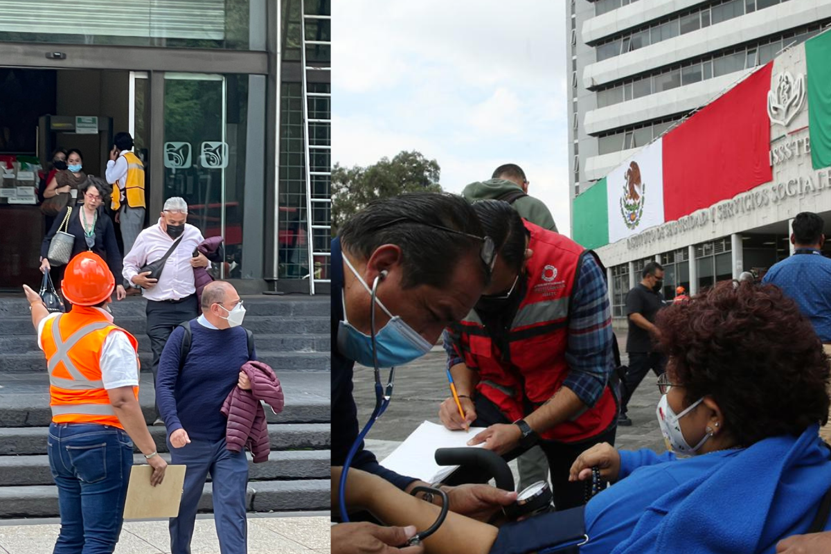 Foto: Facebook/ @ISSTE y Twitter / @Tu_IMSS | Tras sismo, IMSS e ISSSTE revisan instalaciones