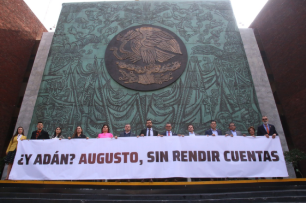 Foto: Especial | Protesta MC por ausencia de Adán Augusto a comparecencia 