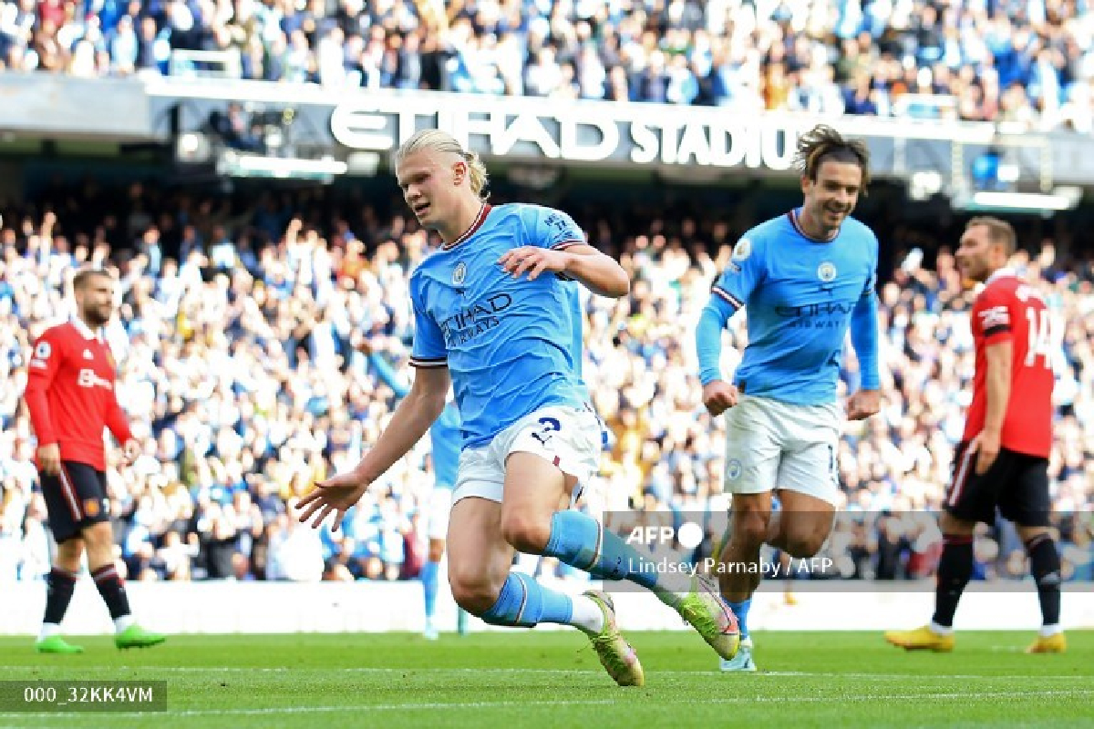 Con tripletes de Haaland y Foden, Manchester City se impone al United.