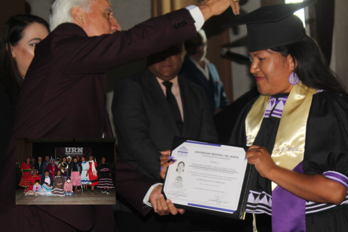 Foto: Facebook/ @Jaime Arm | Mujer rarámuri se gradúa de derecho, era la única indígena de su generación