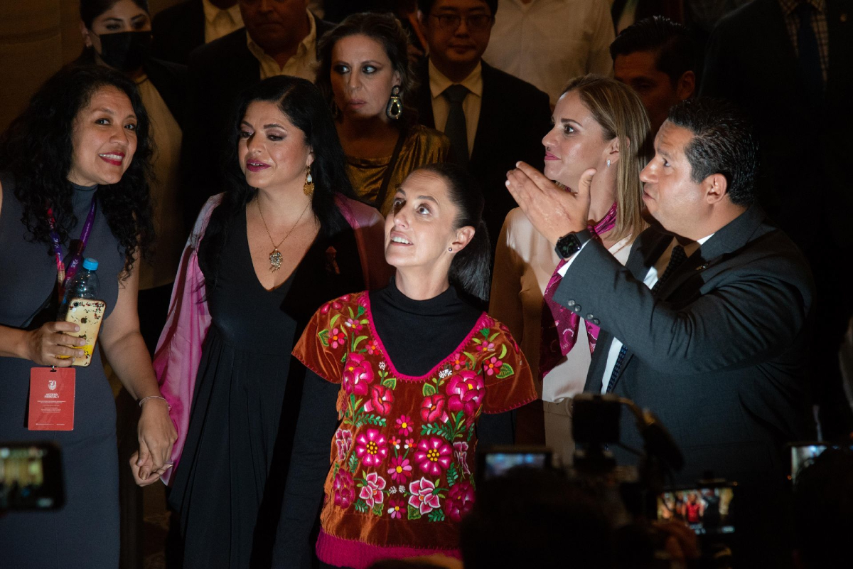 Claudia Sheinbaum, jefa de Gobierno de la CDMX en inauguración del Festival Cervantino en Guanajuato.