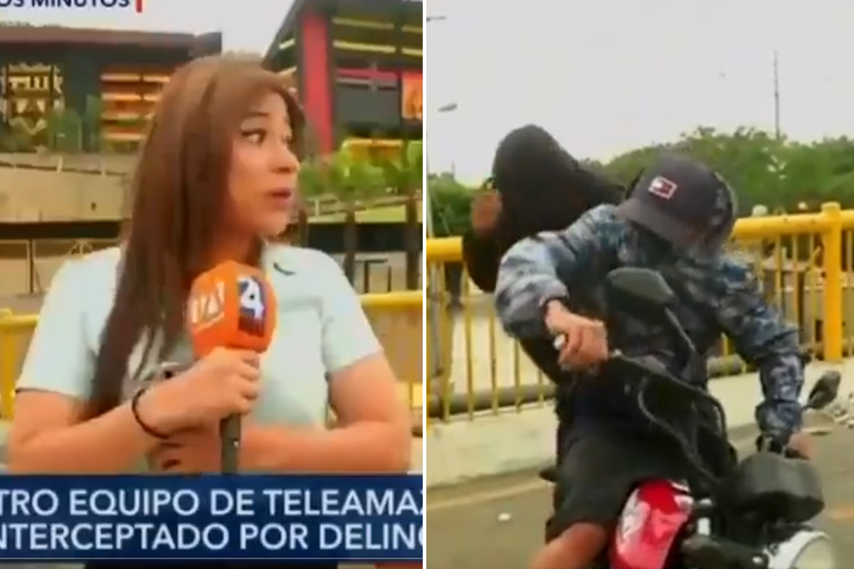 Reportea sufre intento de asalto en transmisión en vivo.