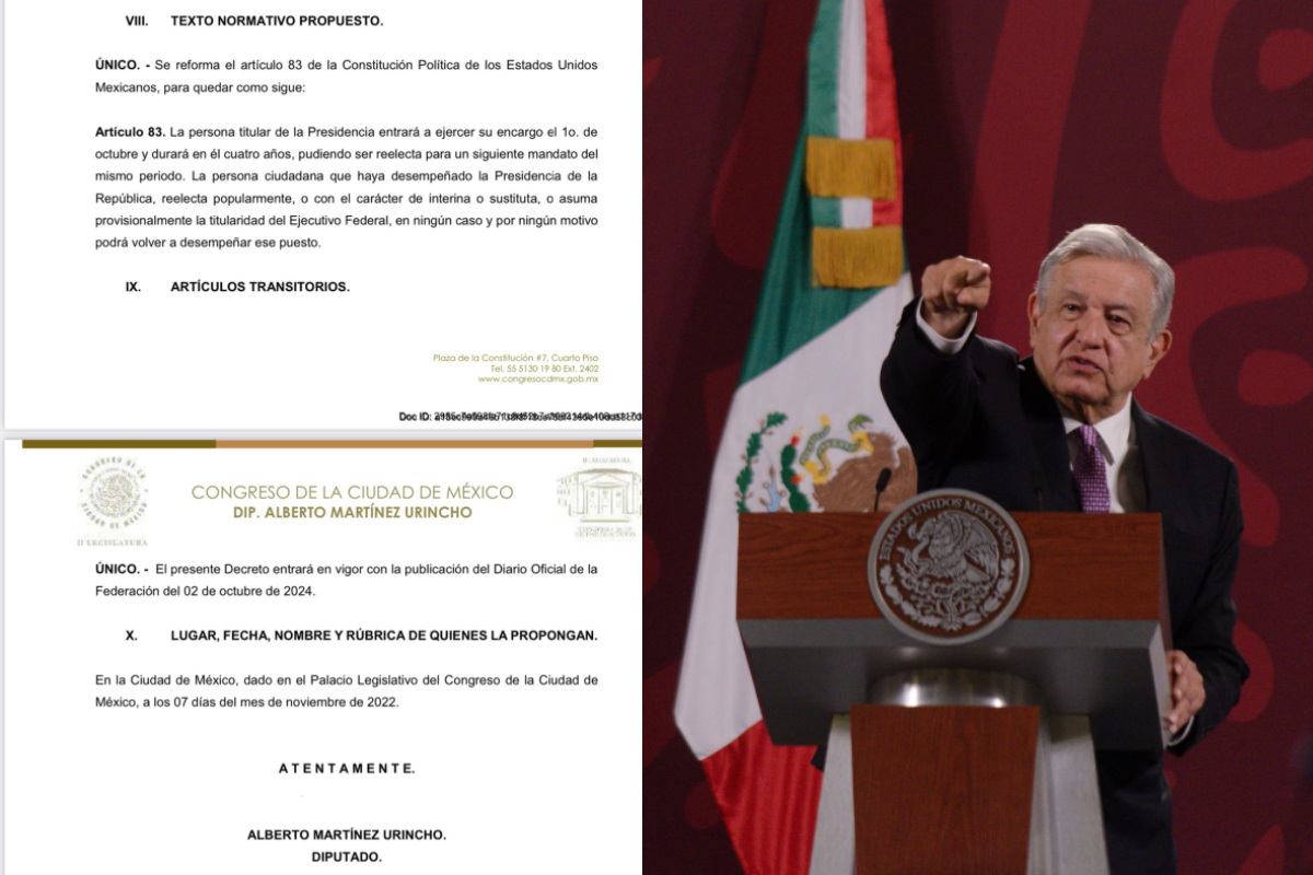 Un diputado de Morena presentará una iniciativa para la reelección presidencial.