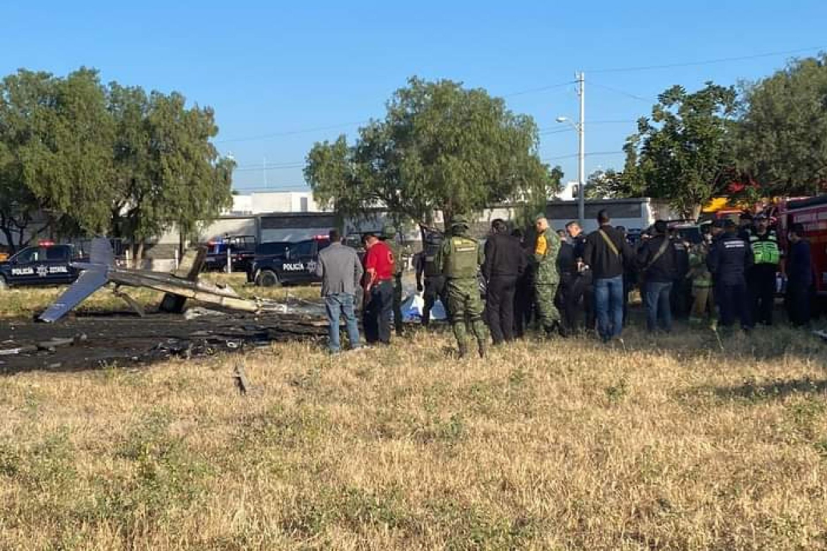 Este jueves se desplomó un helicóptero de la Secretaría de Seguridad Pública de Aguascalientes.