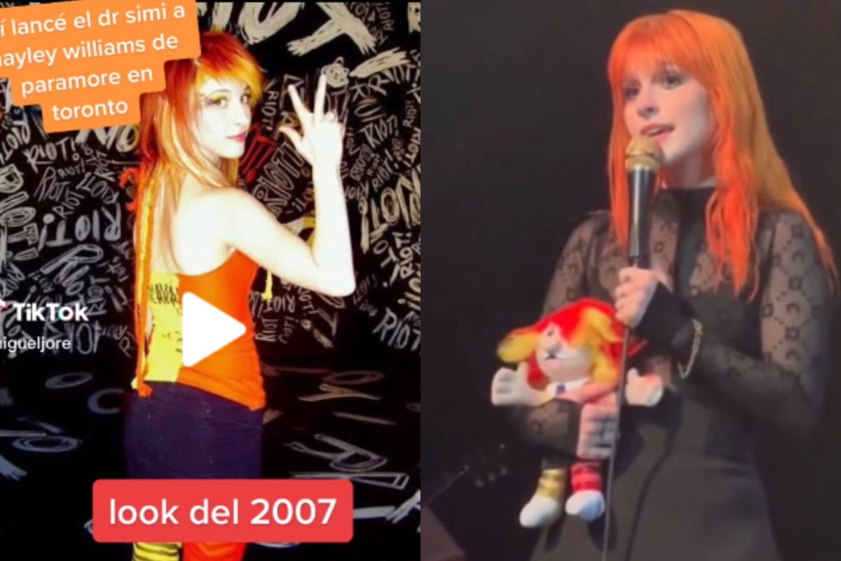 Foto:Captura de pantalla|¡Afortunado! Fan lanza Dr Simi a Hayley Williams de Paramore; se viraliza