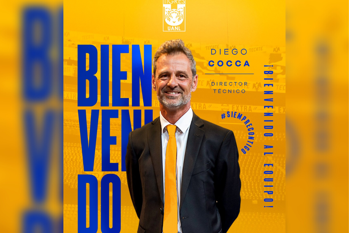 Foto:Twitter/@TigresOficial|¡Es oficial! Los Tigres anuncian la llegada de su nuevo entrenador Diego Cocca