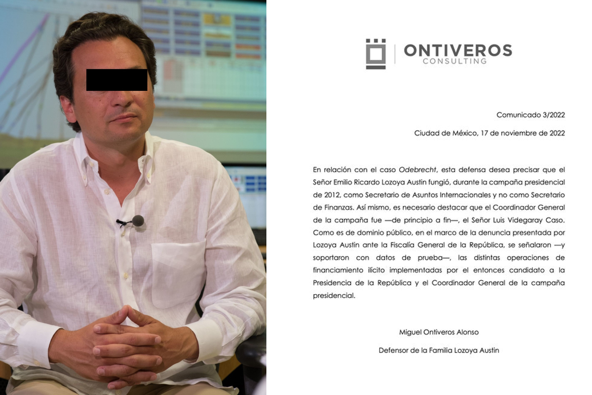 La defensa de Emilio Lozoya reiteró que Videgaray y Peña Nieto fueron los que gestionaron los recursos ilícitos de Odebrecht.