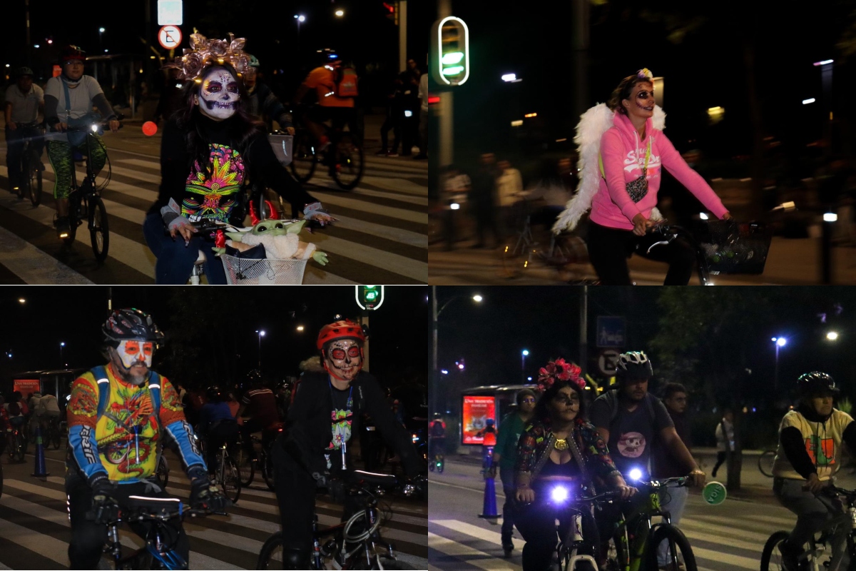 La rodada partió a las 19:00 horas desde la Fuente de Petróleos y concluyó en la Plaza Tlaxcoaque