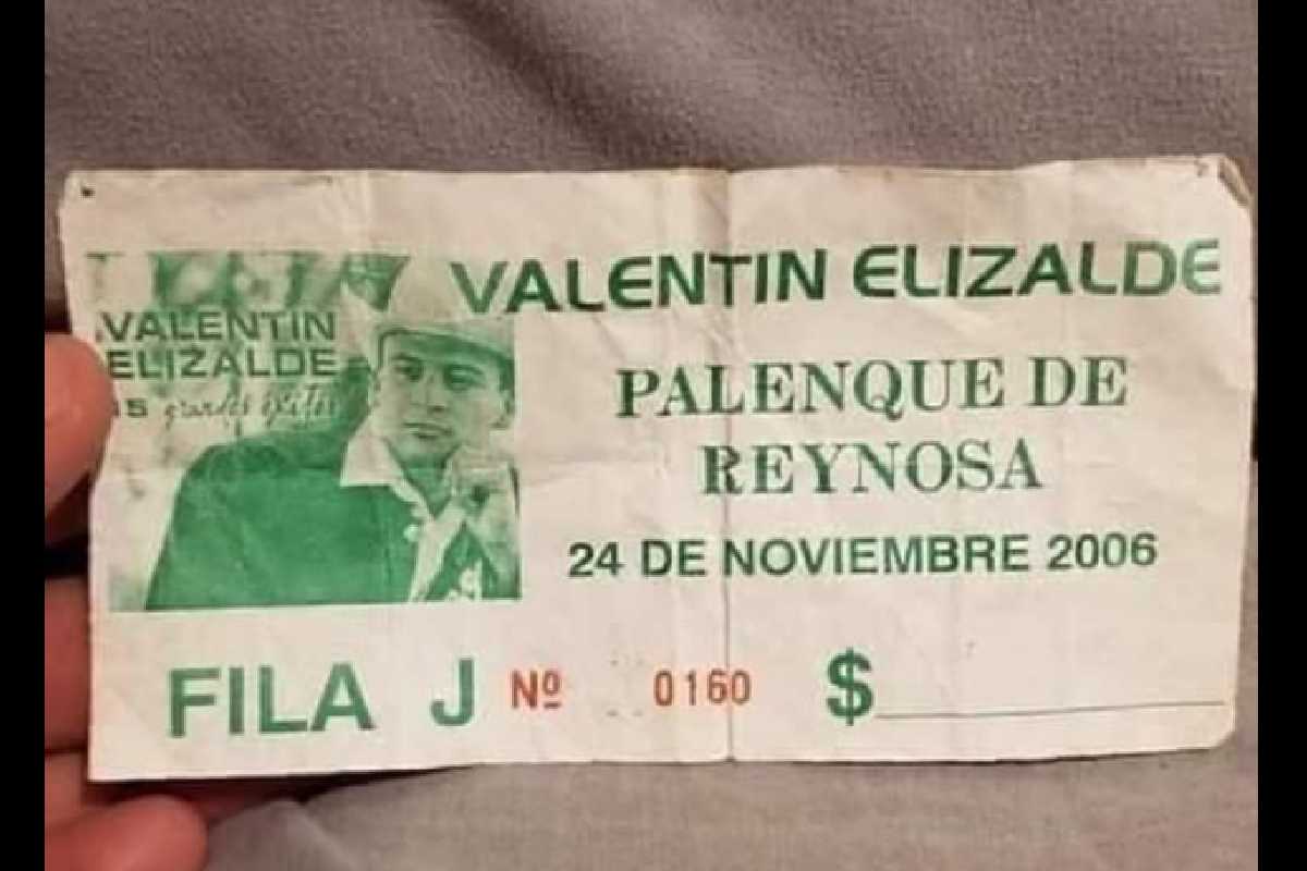 A 16 años de su muerte Valentín Elizalde es recordado en redes con el boleto de su último concierto que fue un 24 de noviembre de 2006