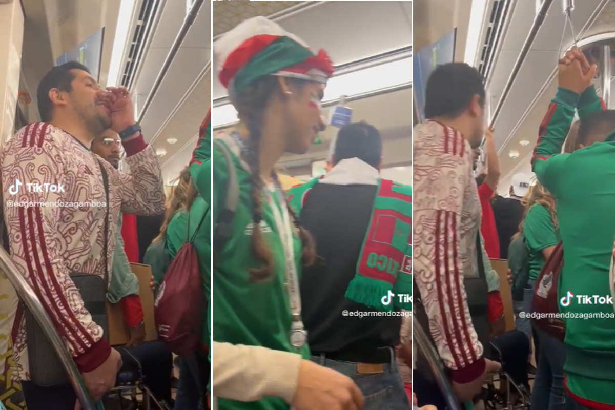 Aficionado mexicano 'finge' asalto en Metro de Qatar.