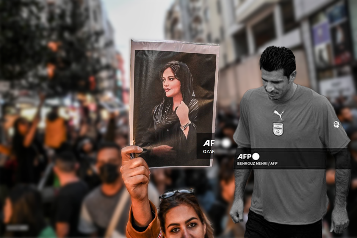 Foto: AFP | Ali Daei apoyó las manifestaciones desencadenadas por la muerte de Mahsa Amini. Irán.